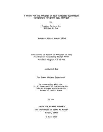 Más sobre Método para el Análisis de Cimientos Soportados por Pilotes Considerando el Comportamiento No Lineal del Suelo