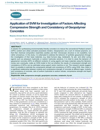 Más sobre Aplicación de SVM para la Investigación de Factores que Afectan la Resistencia a la Compresión y Consistencia de Materiales
