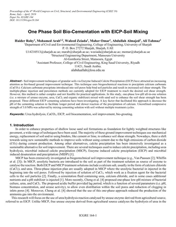 Más sobre Bio-cementación de Suelo en una Fase con Mezcla Eicp-suelo