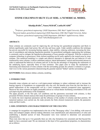 Más sobre Columnas de Piedra en Suelo Arcilloso Limolítico: Un Modelo Numérico