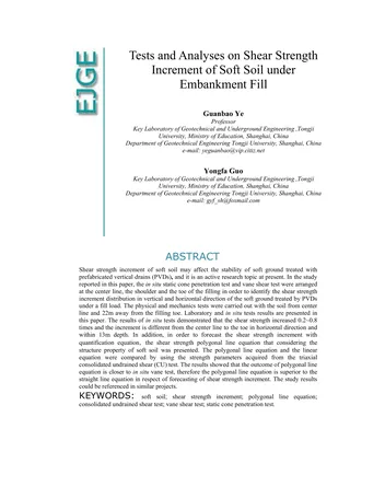 Más sobre Pruebas y Análisis sobre el Incremento de la Resistencia al Corte de Suelos Blandos Bajo Rellenos de Terraplén