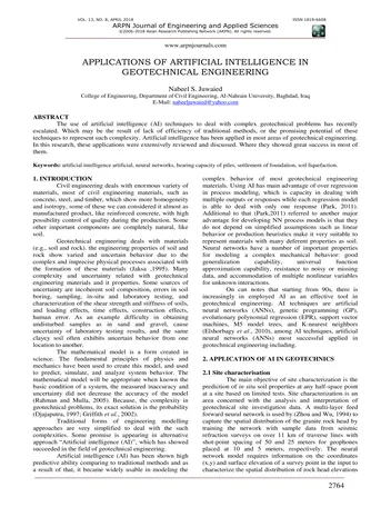 Más sobre Aplicaciones de Inteligencia Artificial en la Geotecnia
