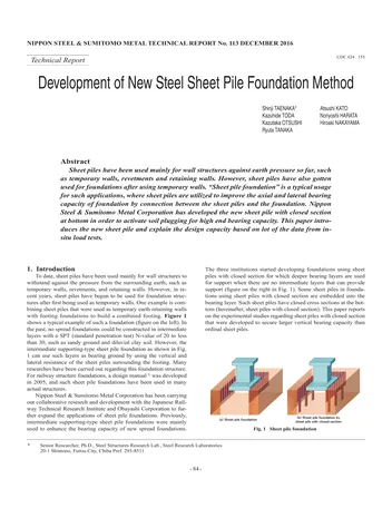Más sobre Desarrollo de un Nuevo Método de Fundación con Pilas de Acero Laminado