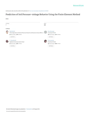 Más sobre Predicción del Comportamiento de Hundimiento por Presión del Suelo utilizando el Método de Elementos Finitos