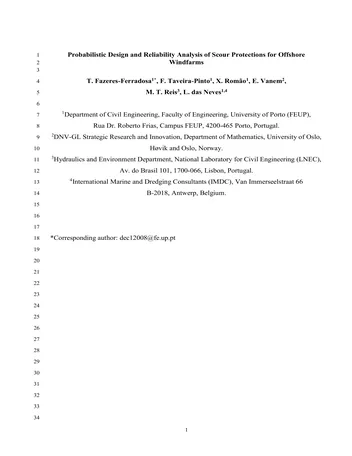 Más sobre Diseño Probabilístico y Análisis de Confiabilidad de las Protecciones contra la Erosión.